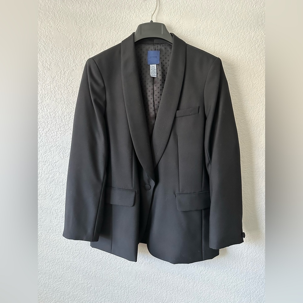 J. Crew black one button blazer size 14